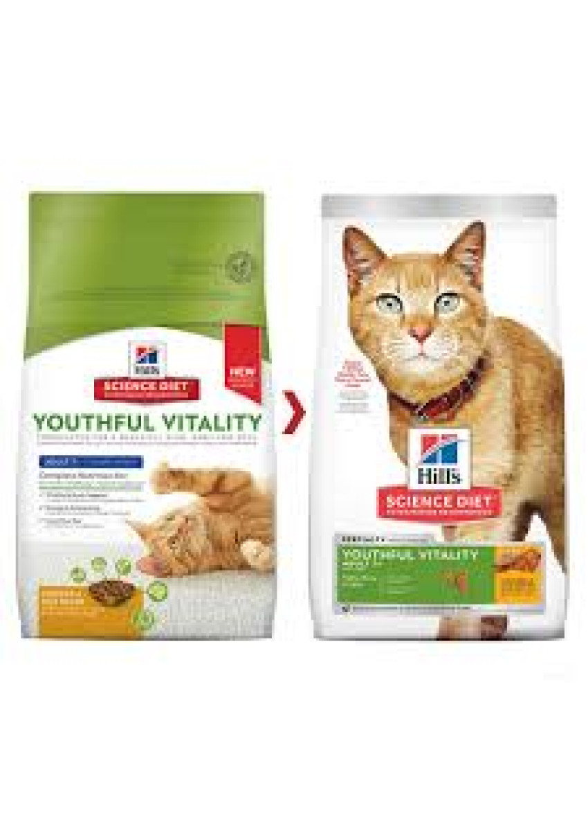 Hill s Youthful Vitality Adult 7 Chicken Rice Recipe Cat Food 7 3lb